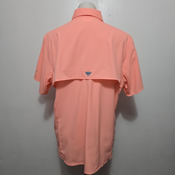 Columbia PFG Tamiami™ II Tiki Pink Short Sleeve Fishing Shirt Size XL Utility - Picture 6 of 7